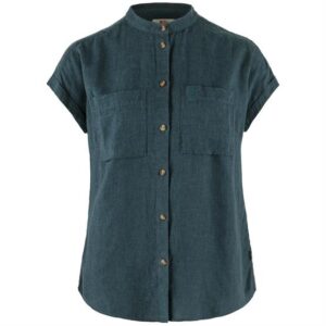 Fjällräven Ãvik Hemp Shirt S/S Womens, Mountain Blue